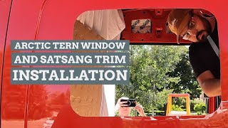 Arctic Tern Window and Satsang Outer Trim Installation In Our 2022 Ford Transit Camper Van