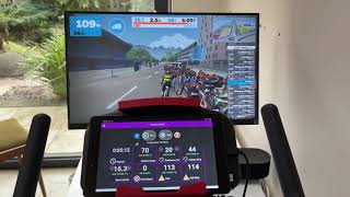 Echelon bike with automatic controlled resistance on zwift with qdomyos-zwift