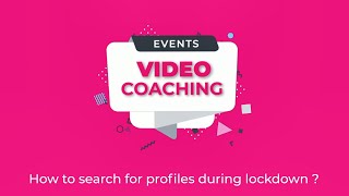 How to search for profiles during lockdown?
