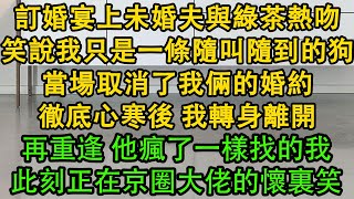 訂婚宴上未婚夫與綠茶熱吻，笑說我只是一條隨叫隨到的狗，當場取消了我倆的婚約，徹底心寒後 我轉身離開，再重逢 他瘋了一樣找的我，此刻正在京圈大佬的懷裏笑|  暖風故事匯 | 都市 | 倫理 | 校園 |