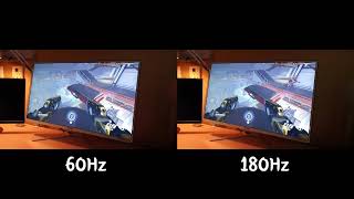 60Hz vs 180Hz 단순 주사율비교