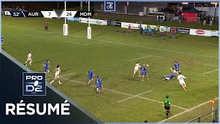 PRO D2 Saison 2024-2025 J17 - Résumé Stade Aurillacois - Stade Montois Rugby