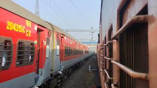 12051-CSMT MAO JAN SHATABDI EXP overtaking 01139-NGP MAO SPL at MANGAON.