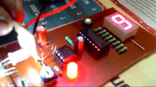 Object counter using IC 555 and IC 4026B