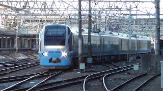 2024年1月5日　E653系 電車 1000番台 K71編成 (水色のフレッシュひたち色)  特急｢開運高尾山初詣群馬号｣ 送り込み回送(勝田→上野→新前橋)　JR高崎駅