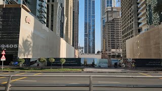 Dubai tram ride: Dubai Marina to Palm Jumeirah Tram Station (01.13.'24: 4K-UHD)