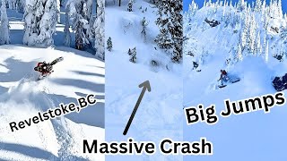 Bluebird Pow Day in Revelstoke BC/ Brock Hoyer has Huge Crash