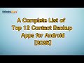 A Complete List of Top 12 Contact Backup Apps for Android [2025]