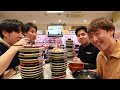 lomba makan sushi terbanyak wasedaboys yang kalah bayar 😂 back to japan