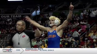 Highlights from 1A and 2A, as the boys state wrestling tournament begins