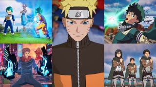 All Fortnite x Anime Crossover/Collab Trailers (Naruto DBZ MHA AOT & JJK  Cutscenes)