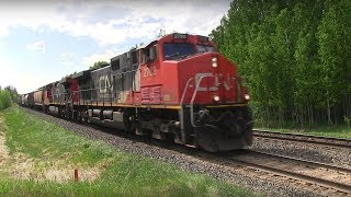 CN Train Spotting HD: IC 2702 \u0026 CN 2638 Highballs CN G846 East With 740 Axles 8/15 5/23/17