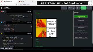 Simple JavaScript Project | Generating random output using 'onclick' function | HTML | CSS