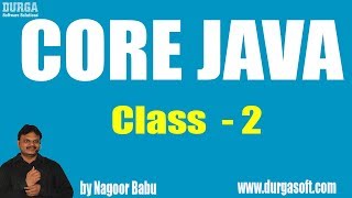 Learn Core Java Tutorial Online Training by Nagoor Babu sir On 21-05-2018