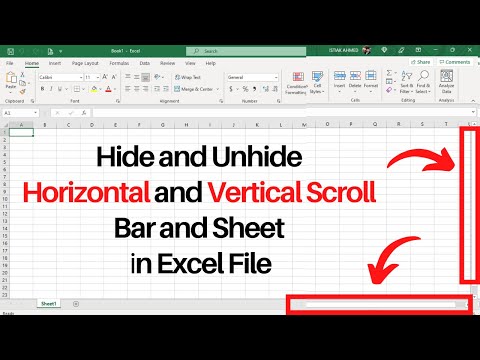 Hide and Unhide Horizontal and Vertical Scroll Bar and Sheet In Excel File  Unhide the Scroll