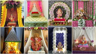 ganpati decoration ideas at home ganesh chaturthi decoration at home DIY pooja decoration ideas