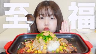 ニンニク祭り🧄 ペッパーランチ風作って食べて飯テロわんわん♡｜作り方