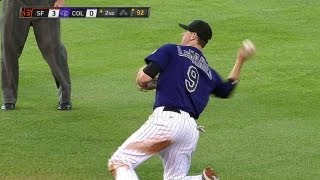 SF@COL: LeMahieu flashes the leather to rob a hit