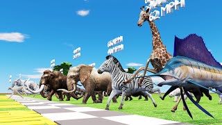 Mega Race 45 Wild Animals, which is the fastest animal? | CookieNey
