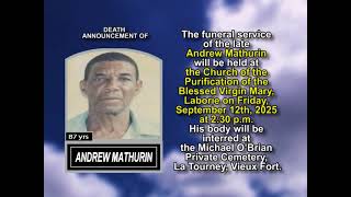Andrew Mathurin ~ Short Obituary