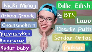 Takipçilerim Bana Şarkı Öneriyor!! 🎵 (KPOP, Billie Eilish, Türkçe Pop)