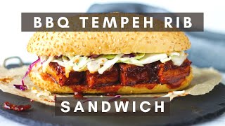 BBQ Tempeh Rib Sandwich | VEGAN