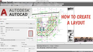 How to create Layout with title block in AutoCAD Tamil