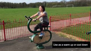 Try cycling at an outdoor gym