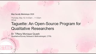 Taguette: An Open-Source Program for Qualitative Researchers