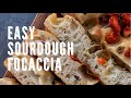 Easy Sourdough Focaccia || 天然酵母佛卡夏面包 🍅