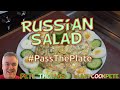 How to Make Russian Salad aka Olivier Salad or Stolichny Salad - #PassThePlate #PassThePlateRelay