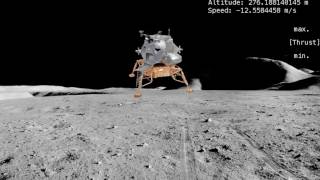 Lunar lander simulation with pygame