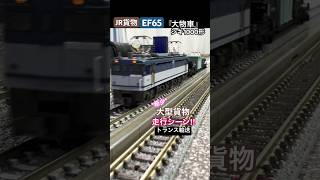 [珍しい巨大貨物‼︎] JR貨物 希少編成シキ1000(大物車)トランス輸送の走行通過シーンを再現‼︎ #nゲージ #jr貨物 #ef65 #貨物列車 #通過シーン #貨物 #鉄道模型 #ngauge