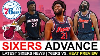 76ers ADVANCE: Sixers News On Joel Embiid, James Harden, Tyrese Maxey | Sixers vs. Heat NEXT