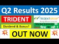 TRIDENT Q2 results 2025 | TRIDENT results today | TRIDENT Share News | TRIDENT Share latest news