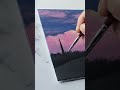 pink clouds painting idea easy acrylic painting for beginners ✨️