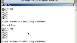 PL16 PL SQL Tutorial Loop Statement Hands On