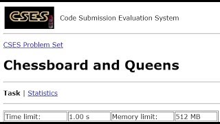 Chessboard and Queens - CSES Introductory Problems #15