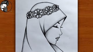 How to draw Beautiful Hijab girl Easy - Step by step | Muslim Girl drawing | Lavi Arts