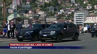 Etg - Traffico e code sul Lago di Como. Caccia al parcheggio in città