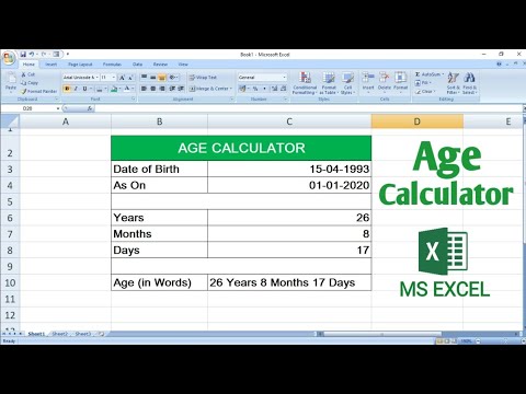 How To Calculate Age From Date Of Birth In MS Excel | Age Calculator In ...