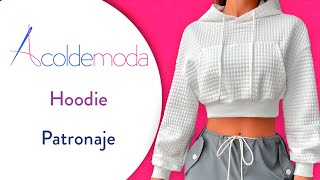 Patronaje de HOODIE CON HOMBRO CAÍDO - DIY - Paso a Paso