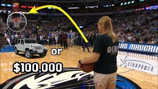 성공하면 천만원 상금이 걸린 NBA 하프코트 슛  Half court shots bounty compilation