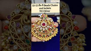 Beads chains and లాకెట్స్ 92.5 silver|Silver jewrllery