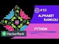 Alphabet Rangoli  problem in hackerrank || HackerRank || Python