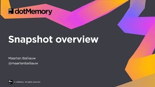 Snapshot Overview - dotMemory Video Tutorial