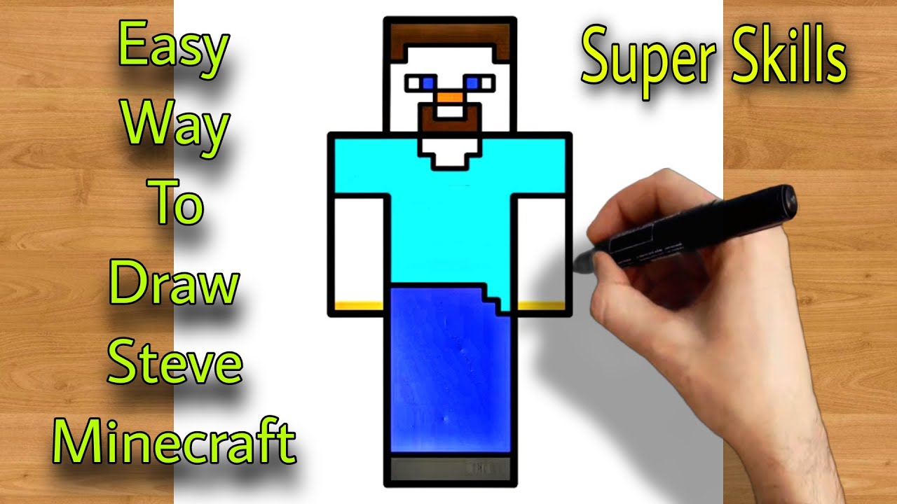Steve Drawing Minecraft How To Draw Steve From Minecraft Minecraft