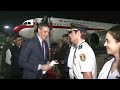 Spanish Prime Minister Pedro Sanchez arrives at Vadodara Airport in Gujarat, India