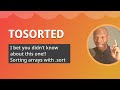 ✨ Mastering Array methods in JavaScript: The case of sort and toSorted function