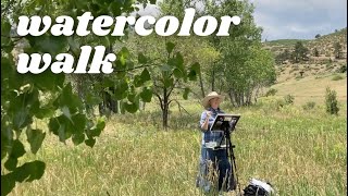 Painting Along a Nature Trail ✿ Watercolor Plein Air Vlog #62